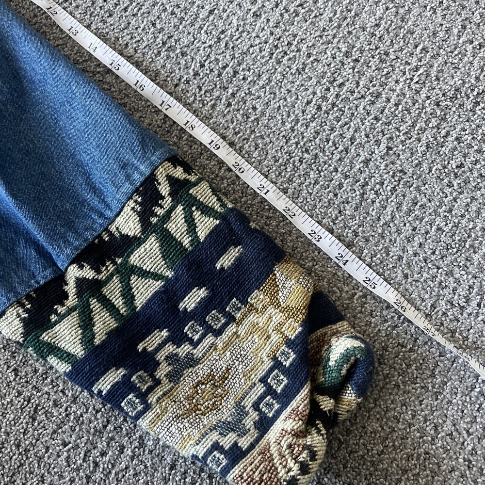 Vintage Embroidered Boho, Festival Navaho Jacket. Karen Hart. M Denim - Picture 12 of 14
